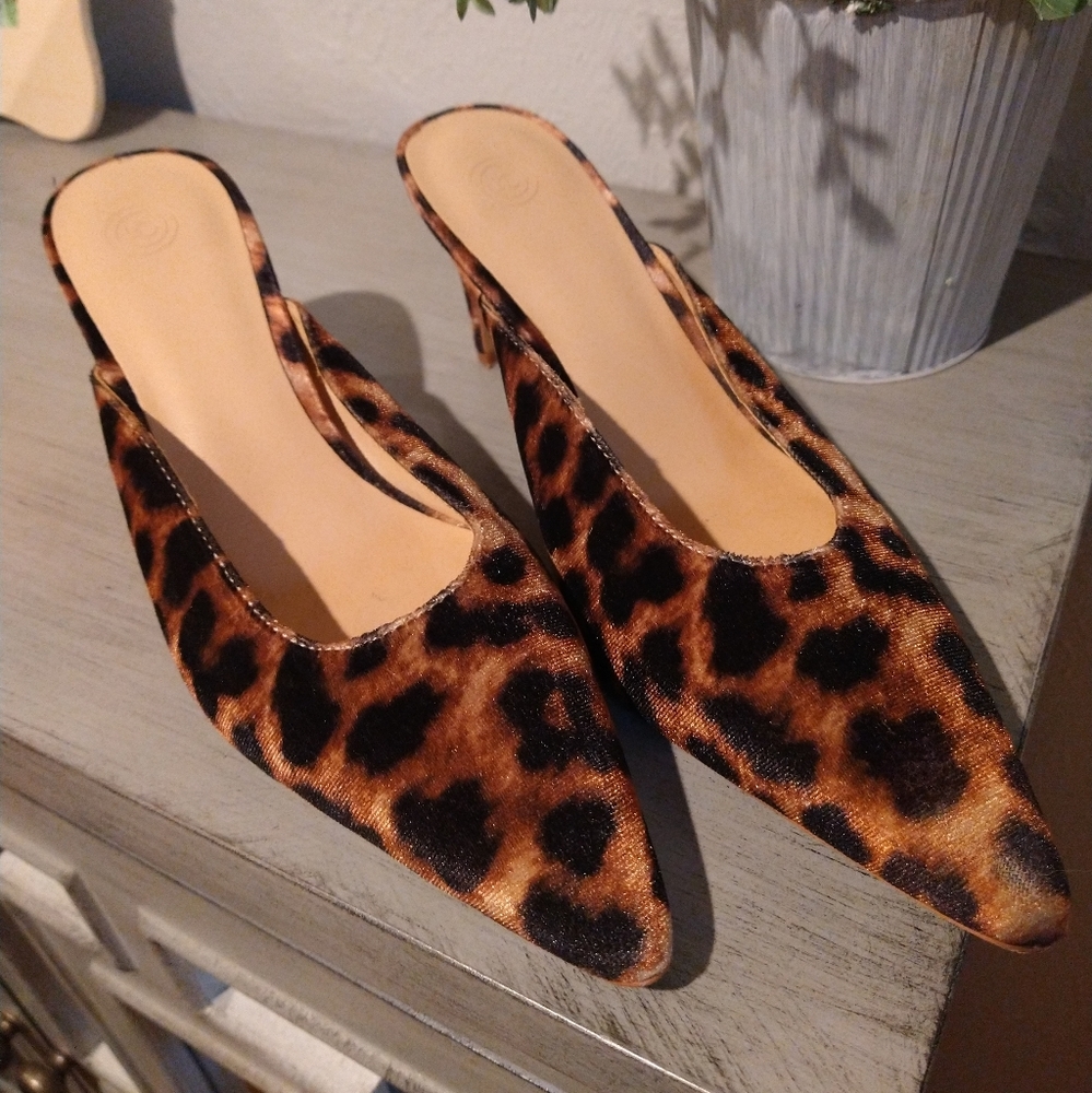 Urban Outfitters leopard mules